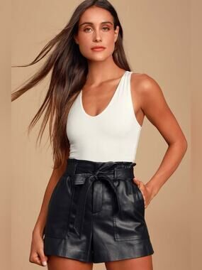 Lulus Basics Feel Like Dancing White Crop Top - Size S NWT